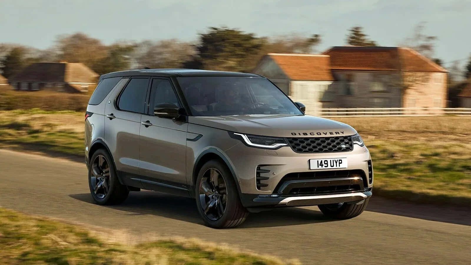 Land Rover Discovery, silver, country road, HD Desktop Wallpaper