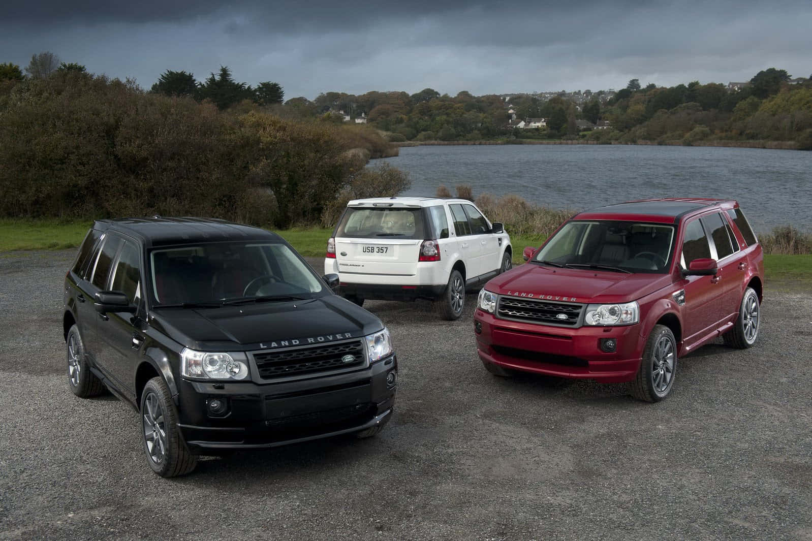 Land Rover Freelander, black, white, HD Desktop Wallpaper