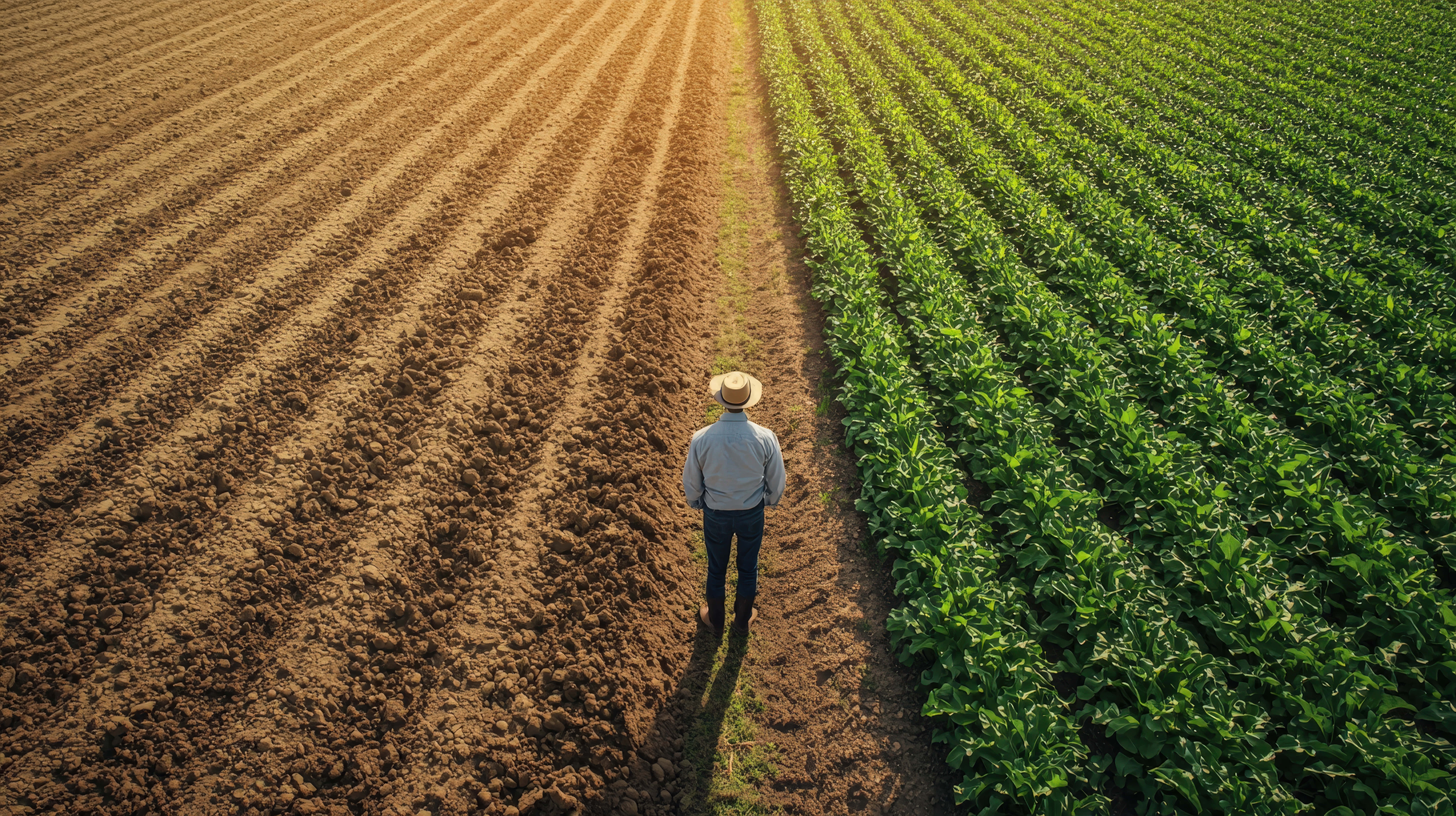 farmer, straw hat, dirt path, 8K Desktop Wallpaper