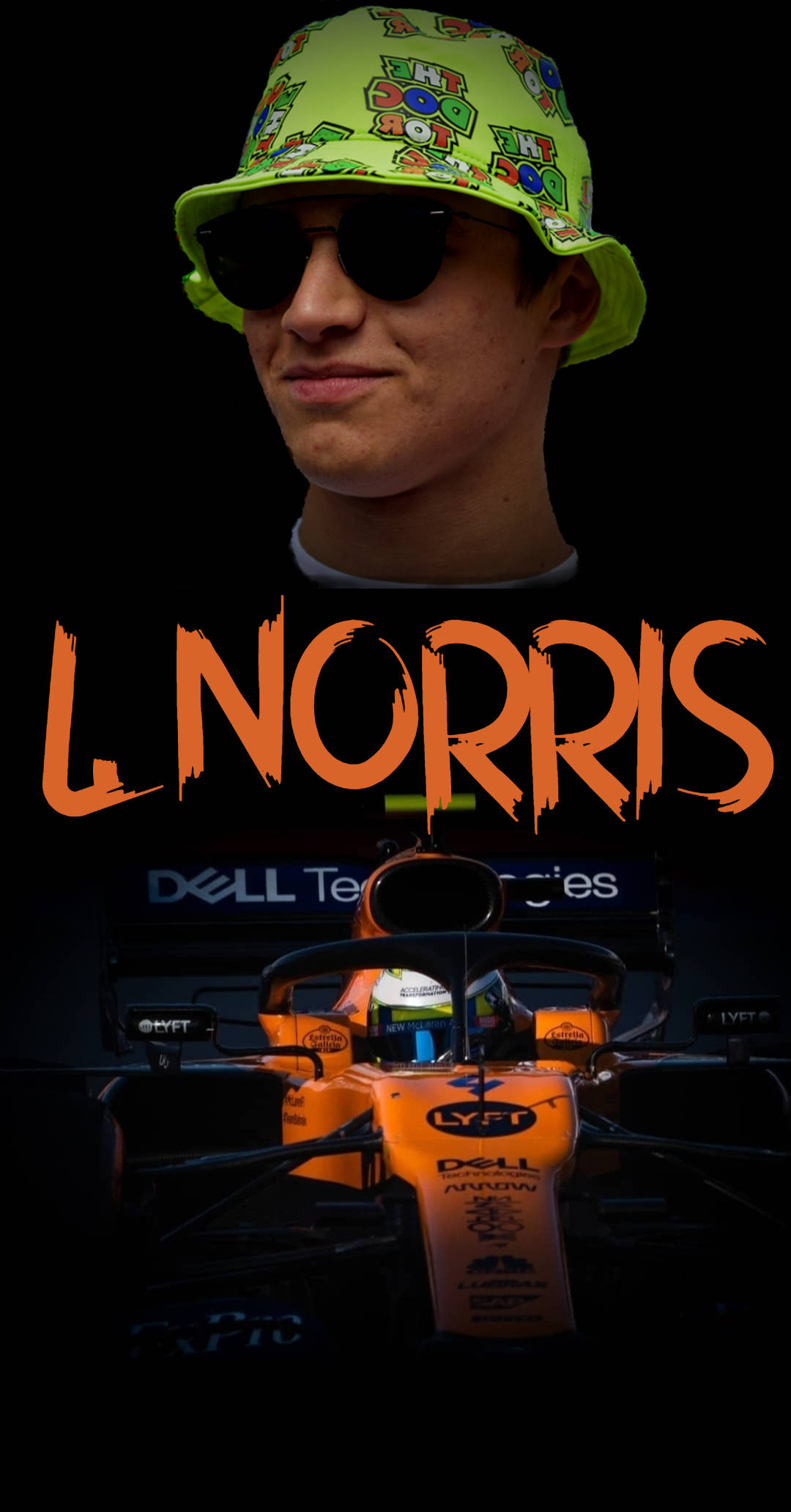 Lando Norris, green bucket hat, sunglasses, Full HD Phone Wallpaper