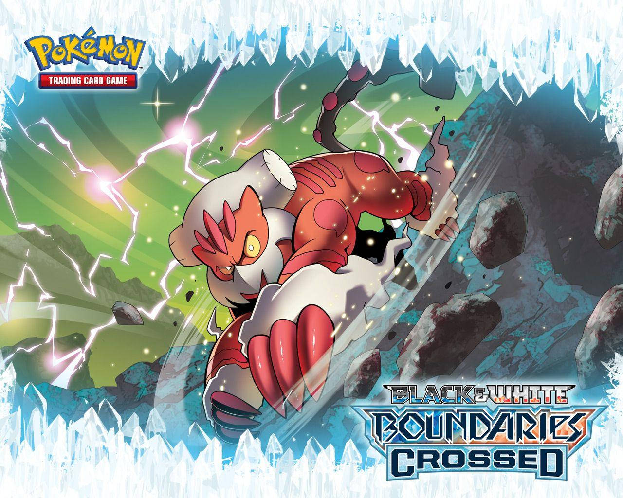 Landorus, fiery red and white, icy cave, HD Desktop Wallpaper