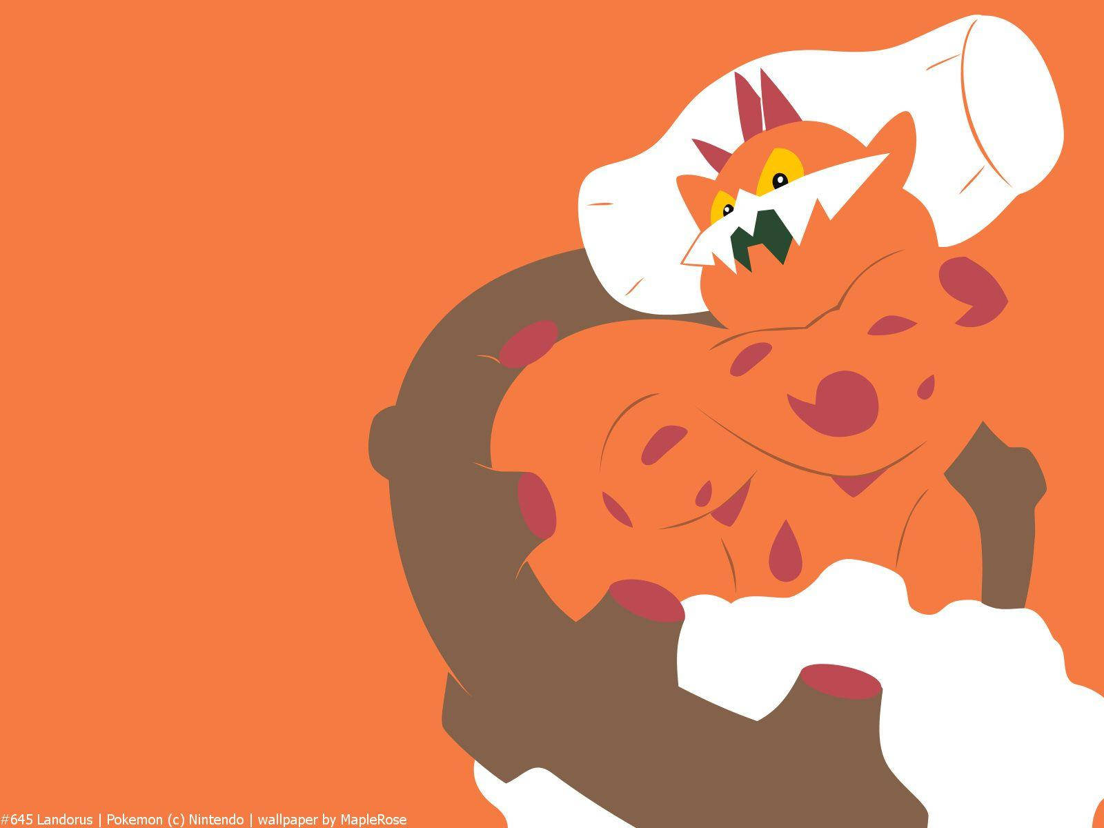 Landorus, orange, chocolate donut, HD Desktop Wallpaper
