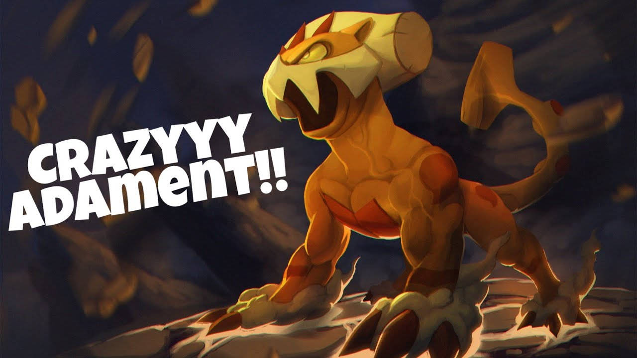 Landorus, orange feline creature, stormy backdrop, HD Desktop Wallpaper