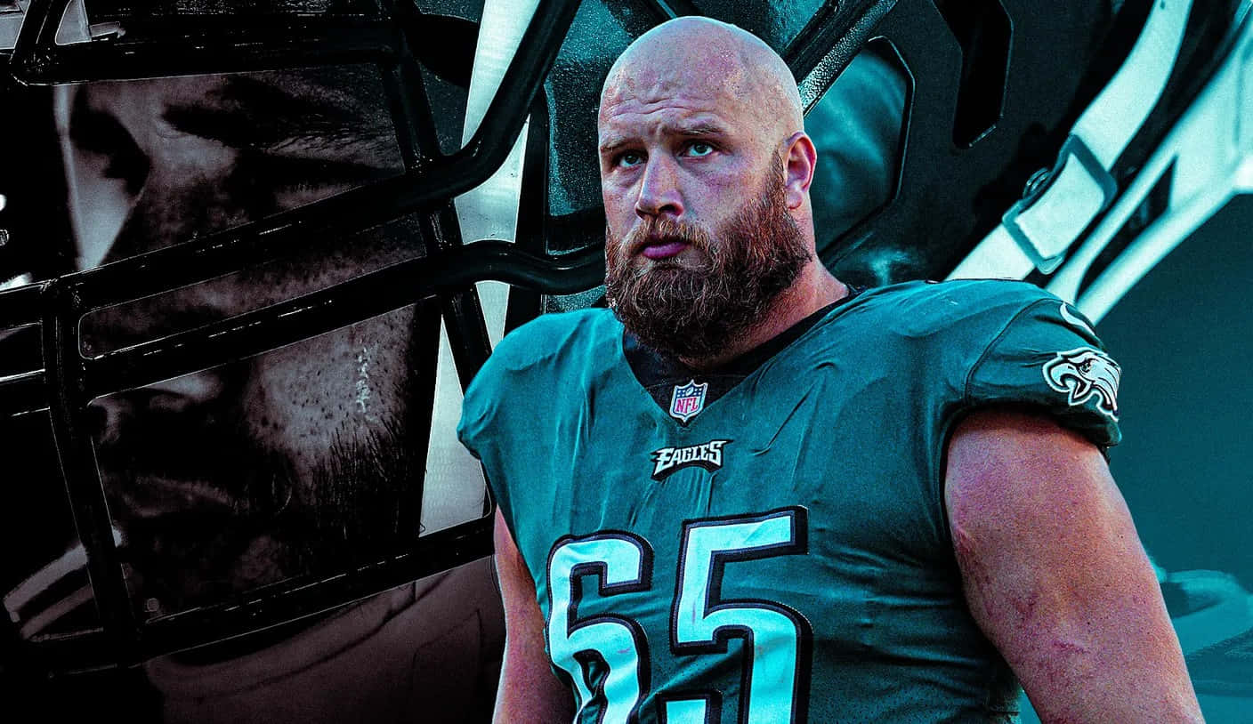 Lane Johnson, teal Eagles jersey, number 65, HD Desktop Wallpaper