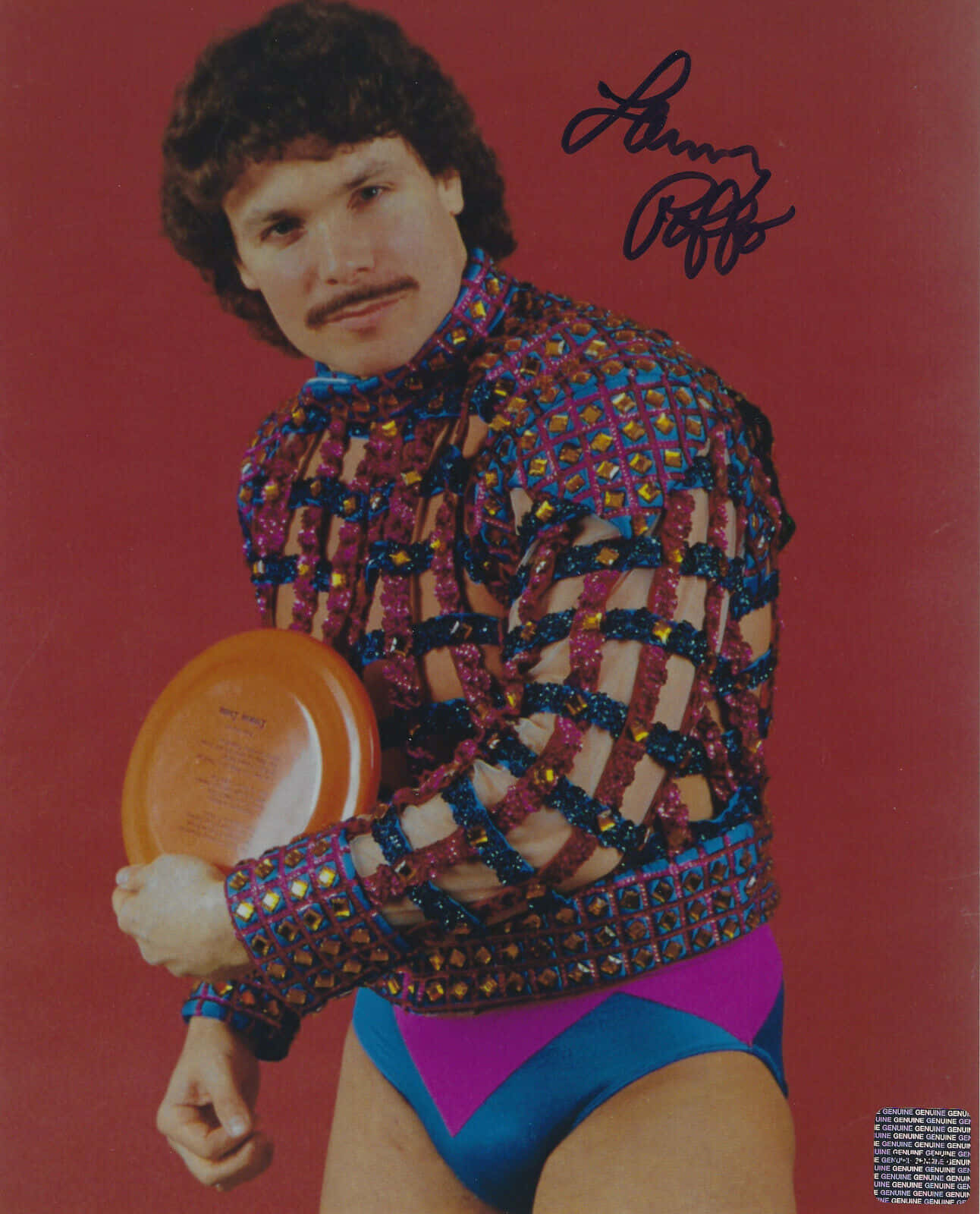 Lanny Poffo, orange circle, glittery mesh shirt, HD Phone Wallpaper