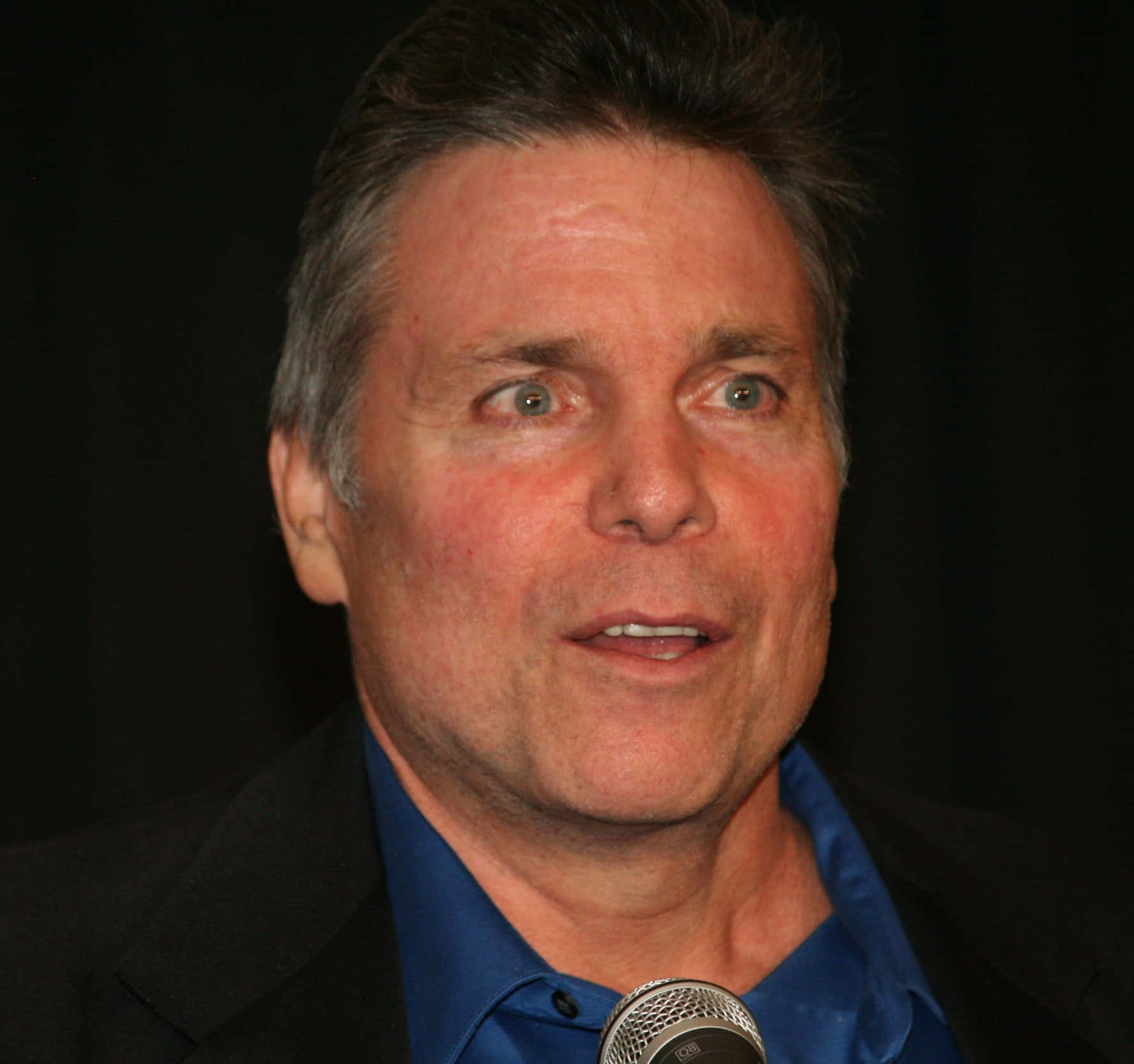 Lanny Poffo, blue shirt, black jacket, HD Desktop Wallpaper