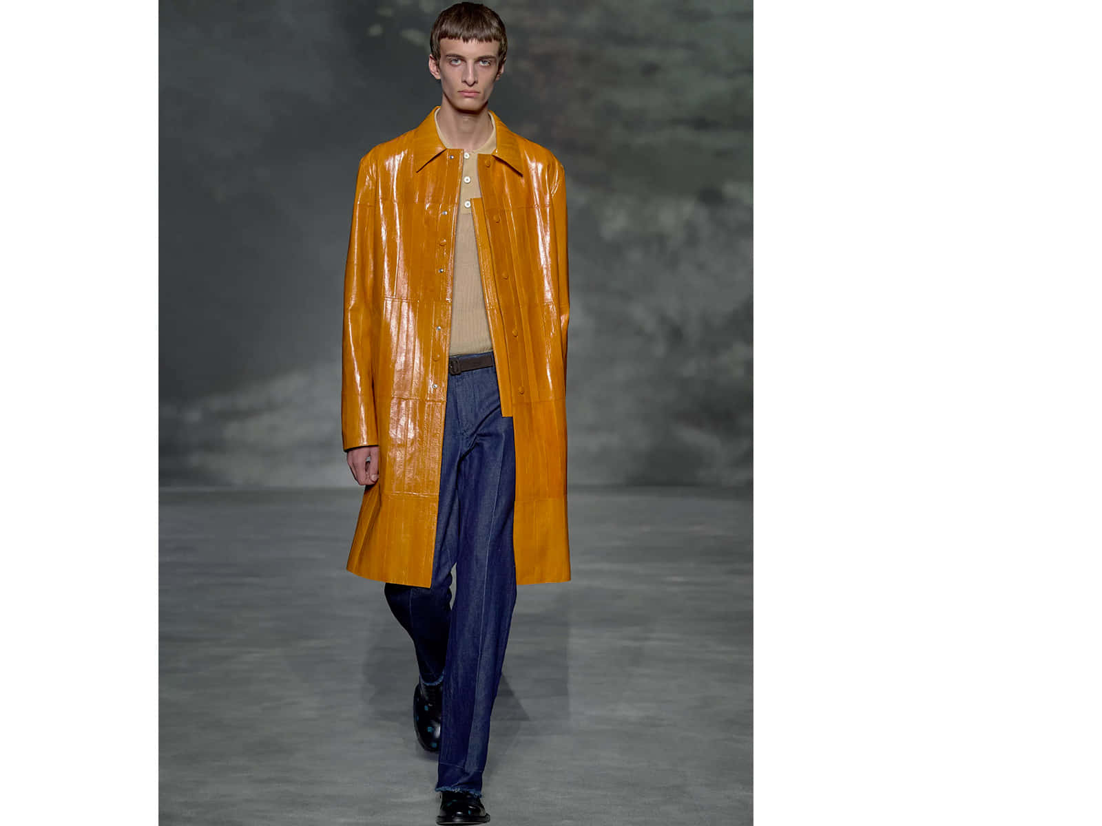 Lanvin, trench coat, glossy orange, HD Desktop Wallpaper