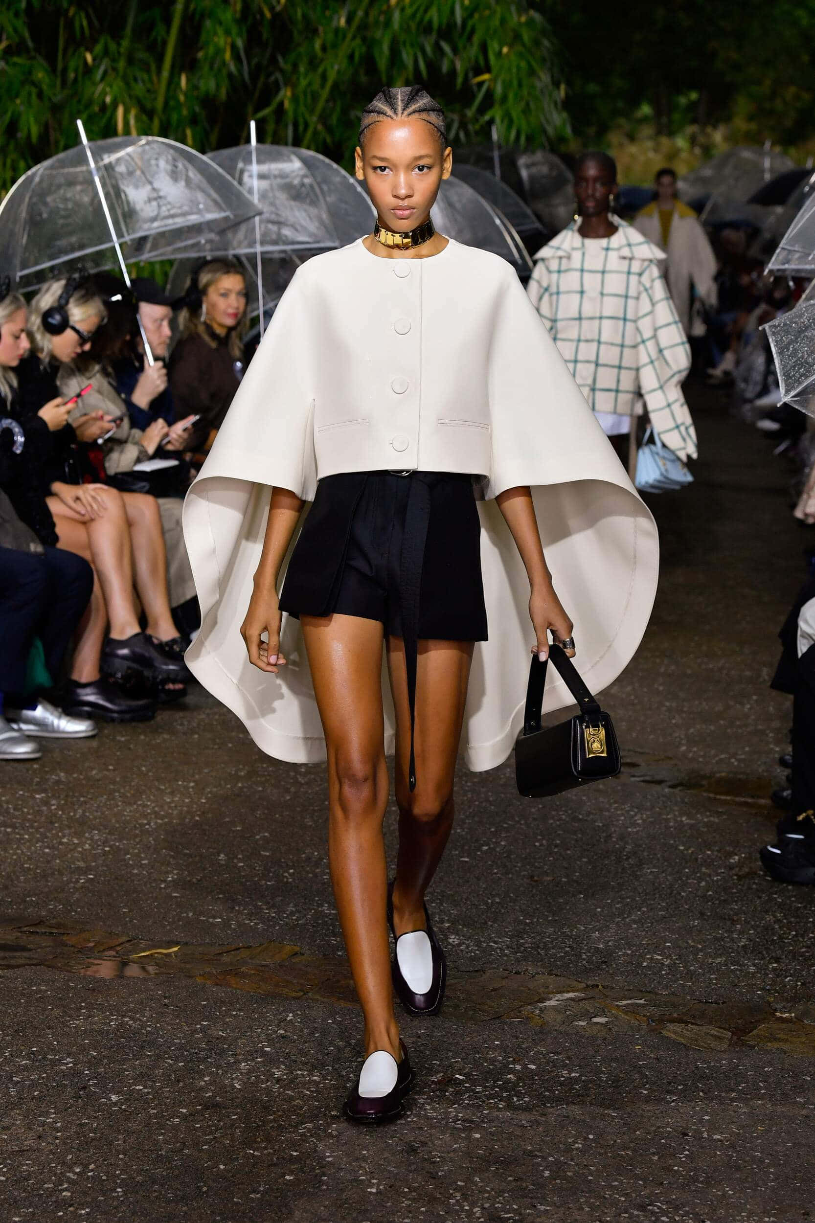 Lanvin, Unique White Outfit, white cape coat, Full HD Phone Wallpaper