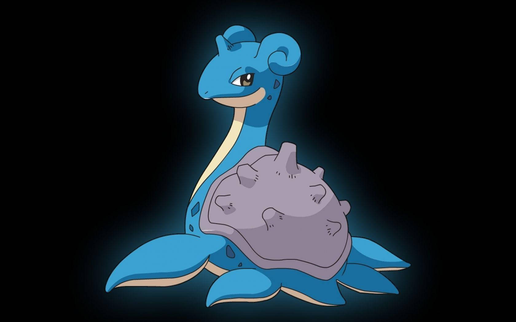 Lapras, glowing blue, gray rock shell, HD Desktop Wallpaper