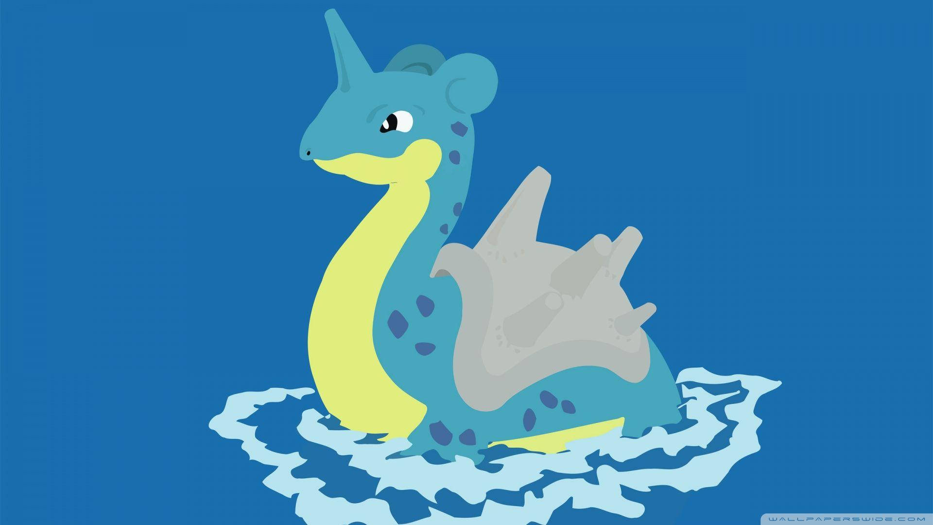 Lapras, dusk, cartoon-style, Full HD Desktop Wallpaper