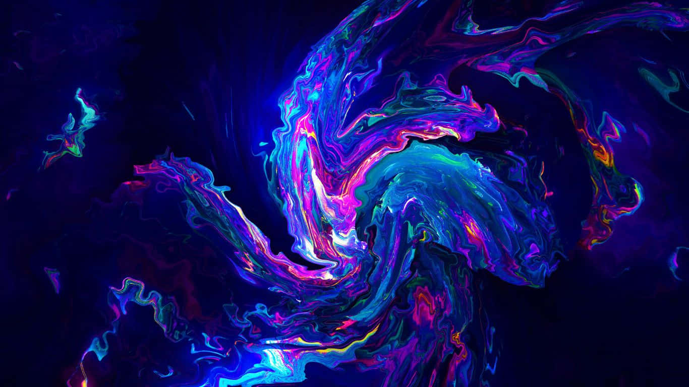 neon swirls, purple blue, pink, HD Desktop Wallpaper