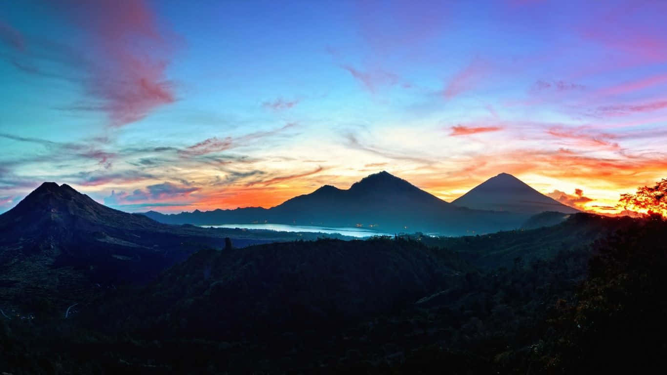 Mountain, 1366 X 768, twilight sky, HD Desktop Wallpaper