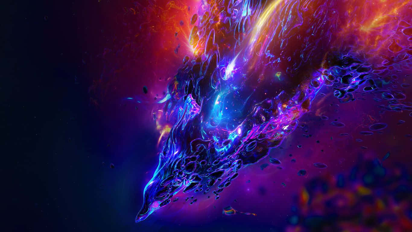 Laptop 1366 X 768, cosmic nebula, electric blues, HD Desktop Wallpaper