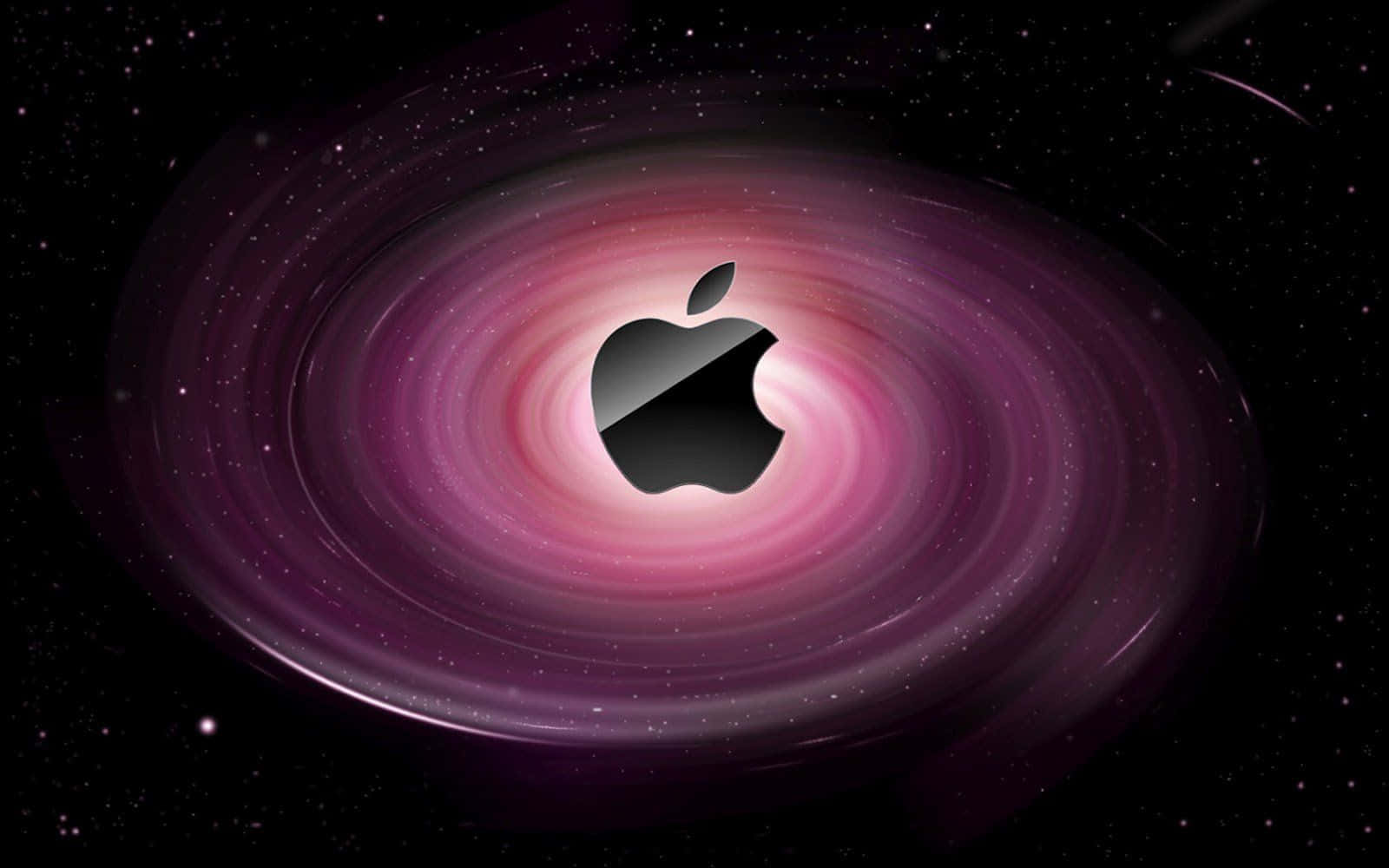 Apple, laptop Apple, purple galaxy, HD Desktop Wallpaper
