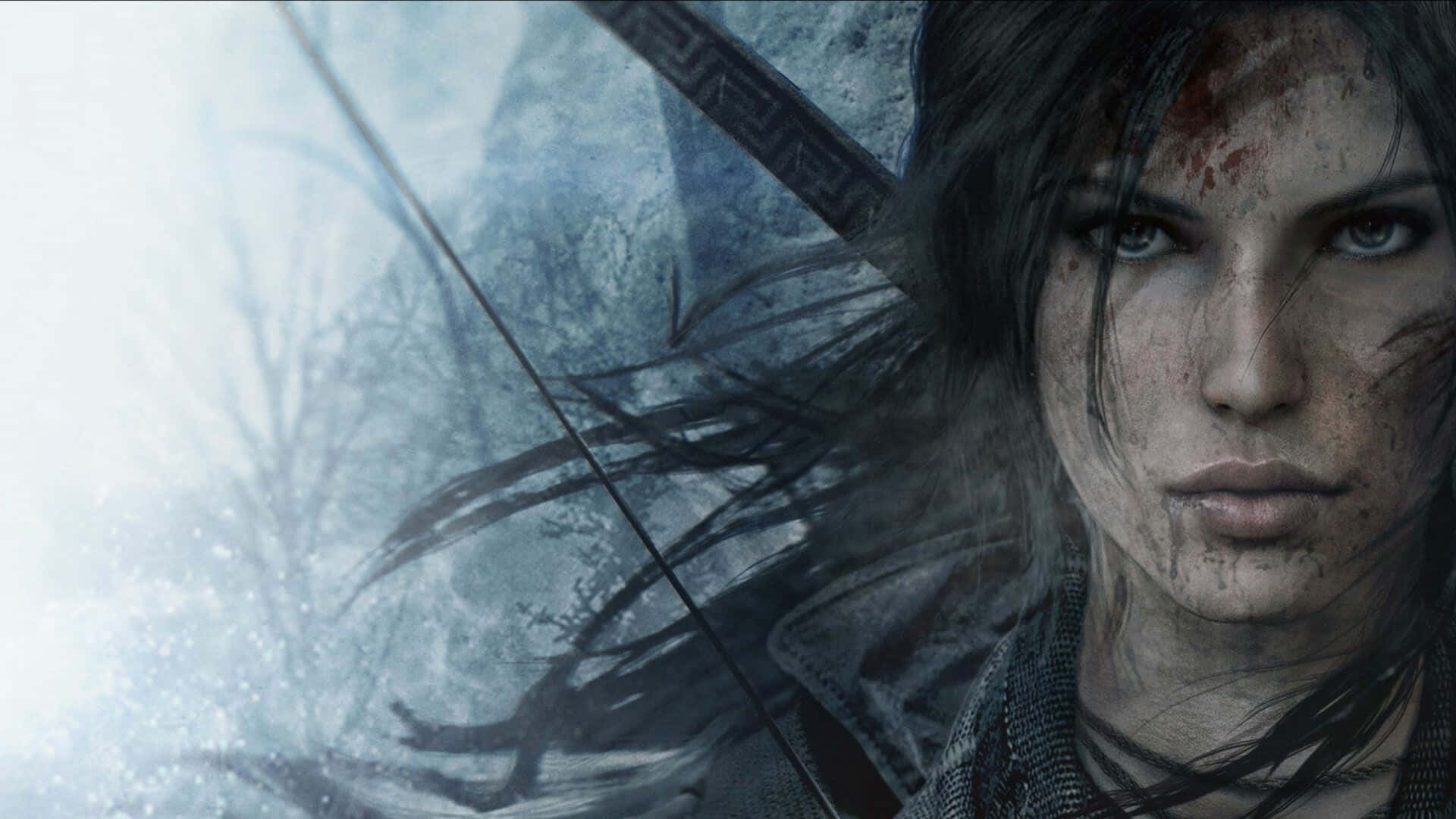 Lara Croft, winter survival, snowy forest, Full HD Desktop Wallpaper