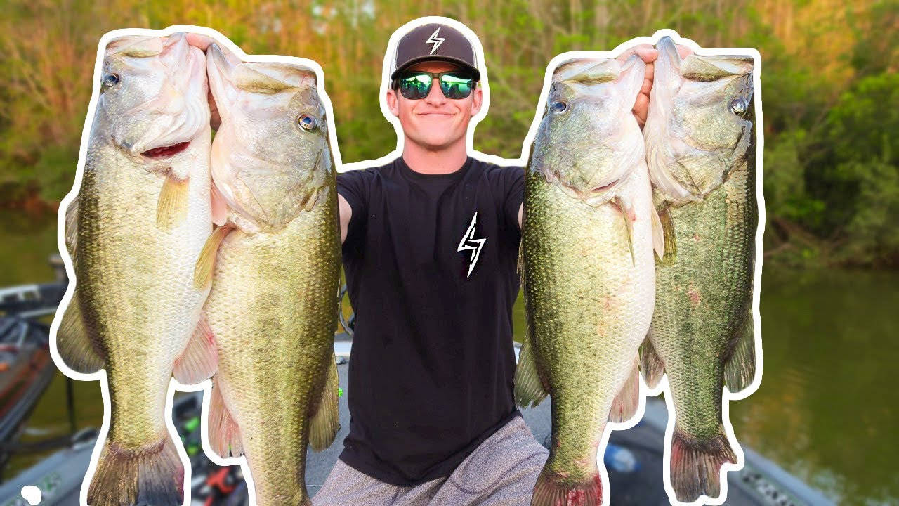 Largemouth Bass, angler, boat, HD Desktop Wallpaper