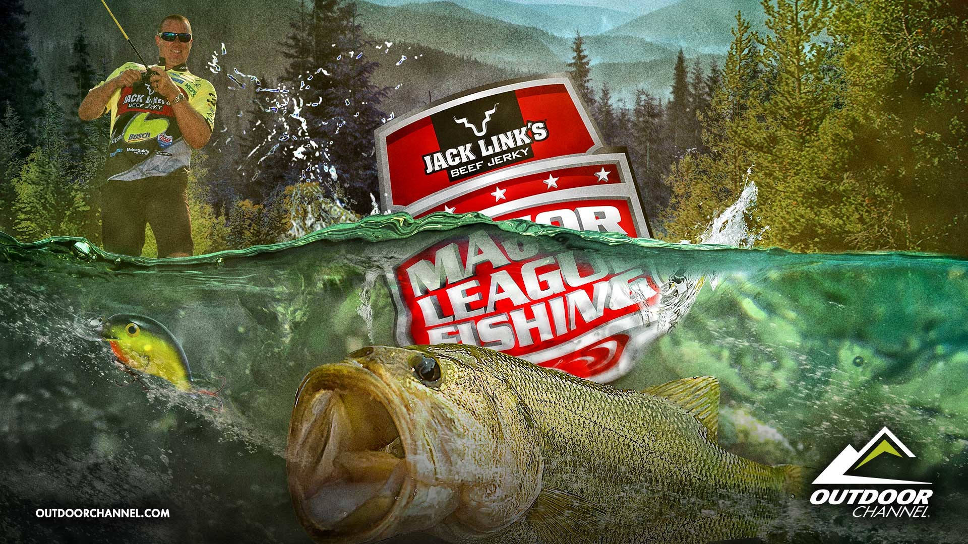 Largemouth Bass, 1920 x 1080, giant fishing logo, Full HD Desktop Wallpaper