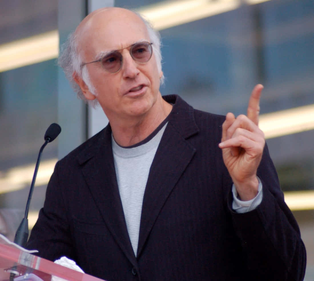 Larry David, bald man, glasses, SD Desktop Wallpaper