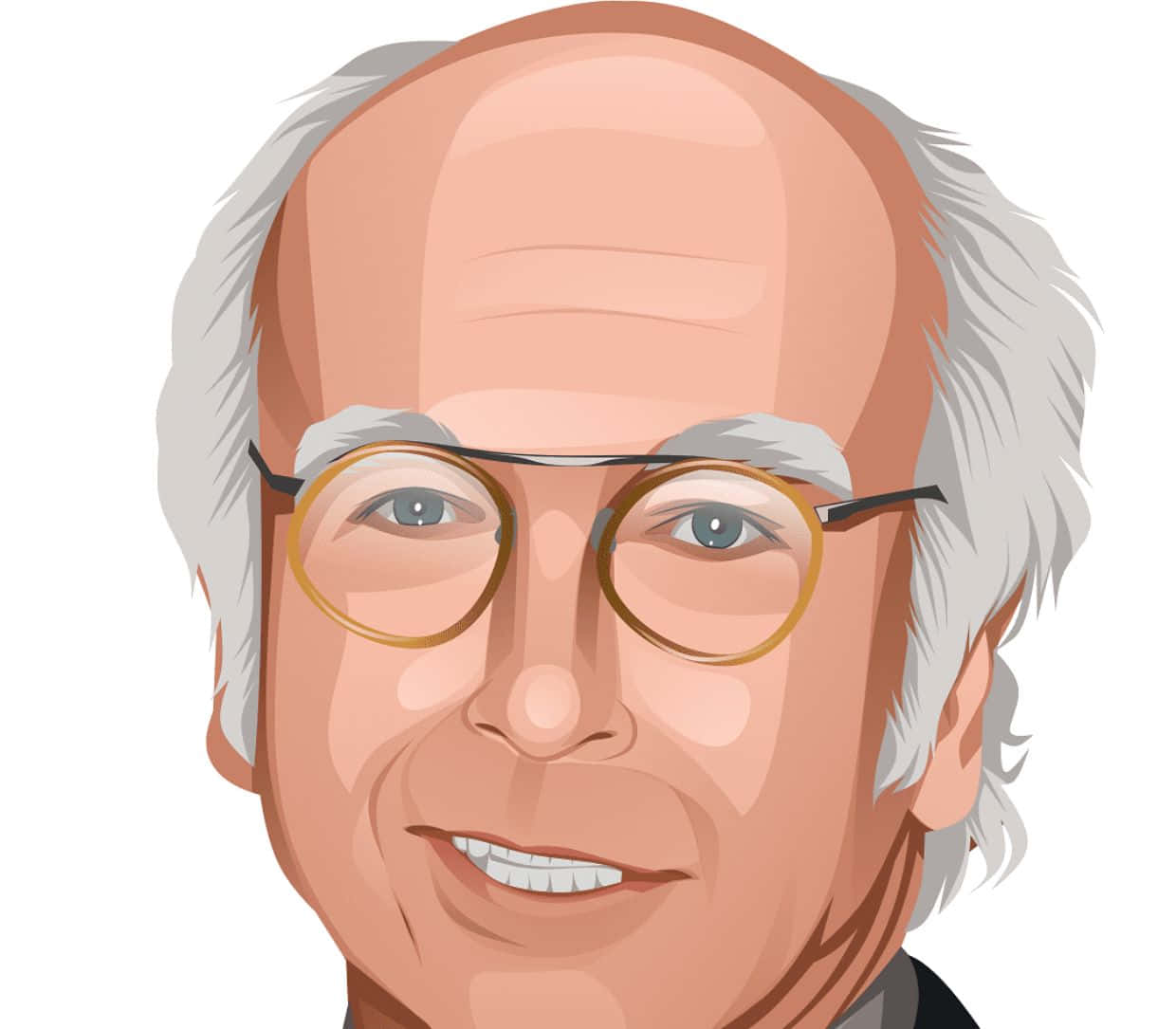 Larry David, balding man, white hair, SD Desktop Wallpaper