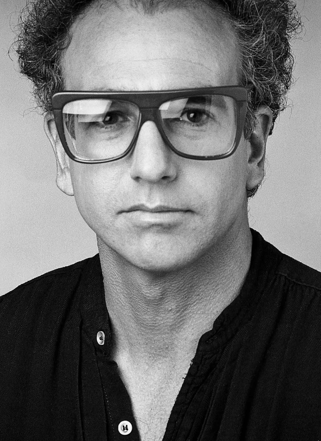 Larry David, black and white portrait, curly hair, HD Phone Wallpaper