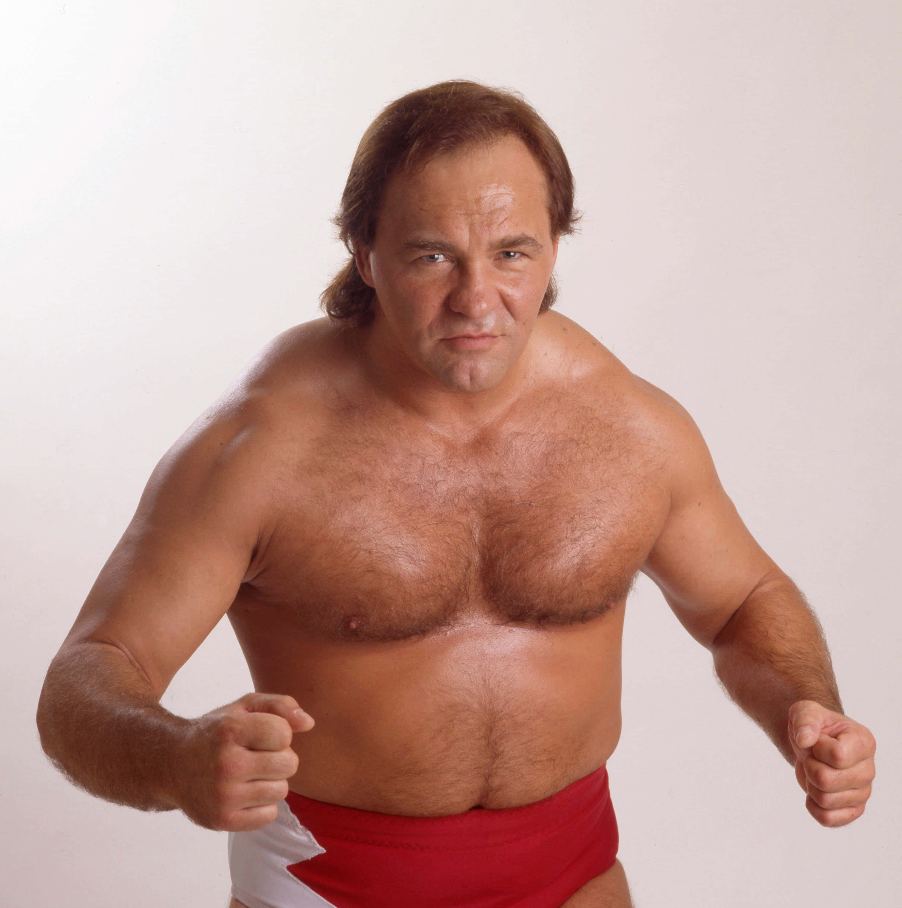 Larry Zbyszko, wrestling legend, red and white trunks, 2K Phone Wallpaper