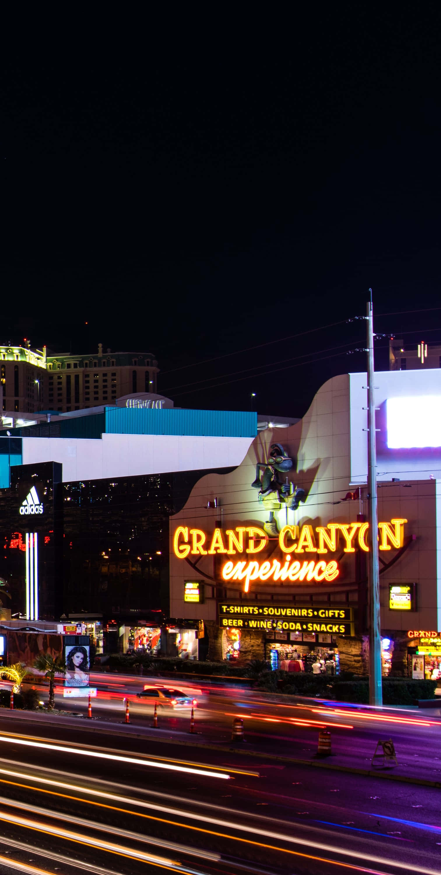 Las Vegas, neon signs, bustling Las Vegas night, 2K Phone Wallpaper