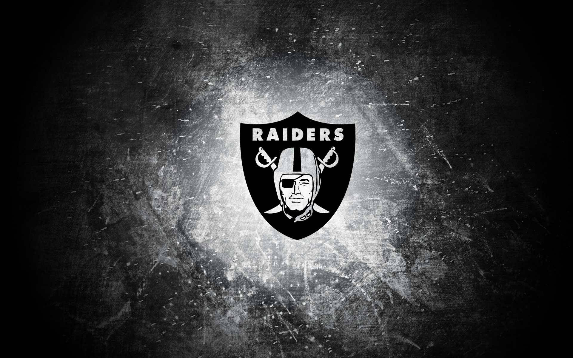 Las Vegas Raiders, chalky black, black and white Raiders logo, Full HD Desktop Wallpaper