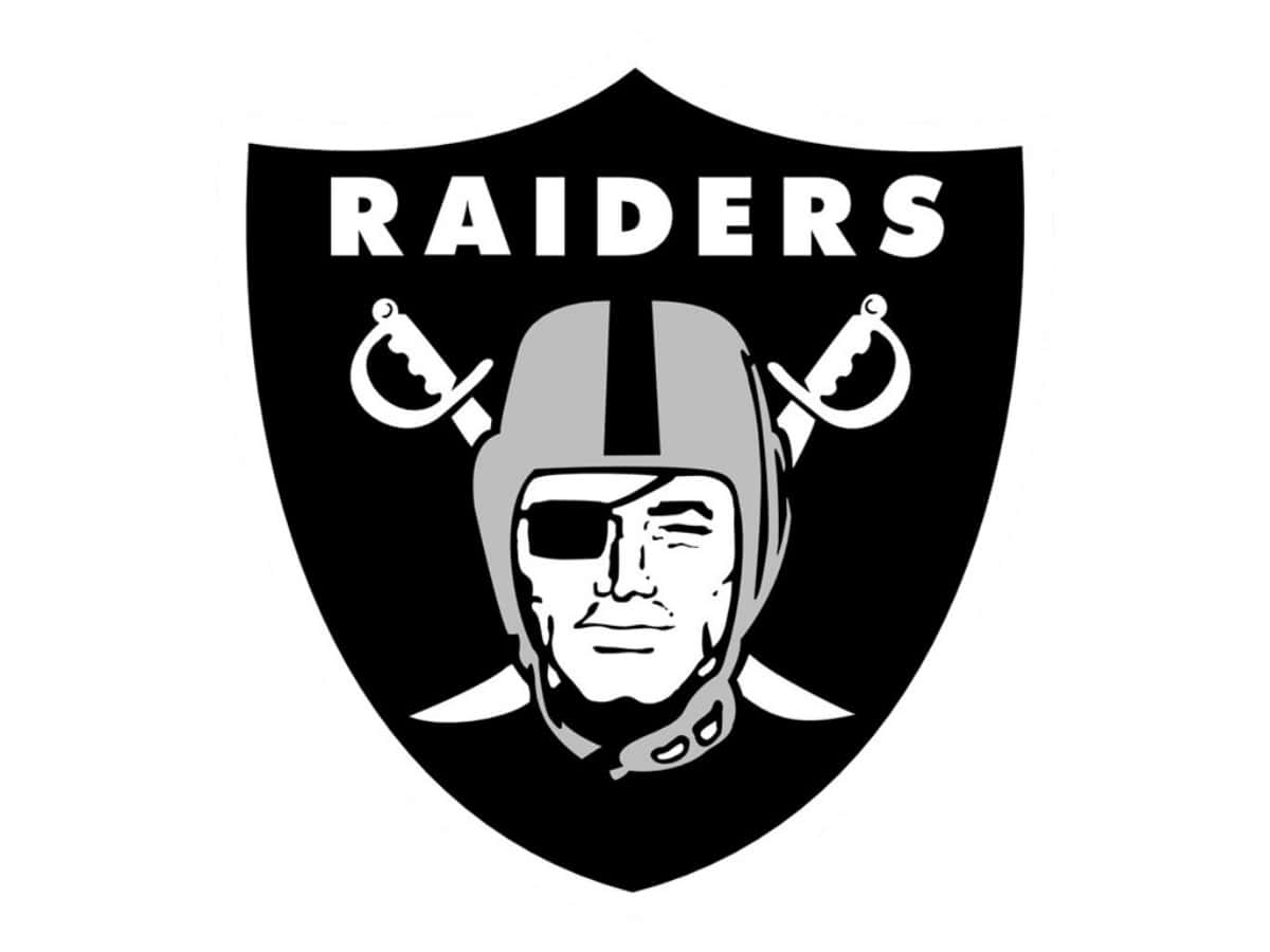 Las Vegas Raiders, shield logo, helmeted face, SD Desktop Wallpaper