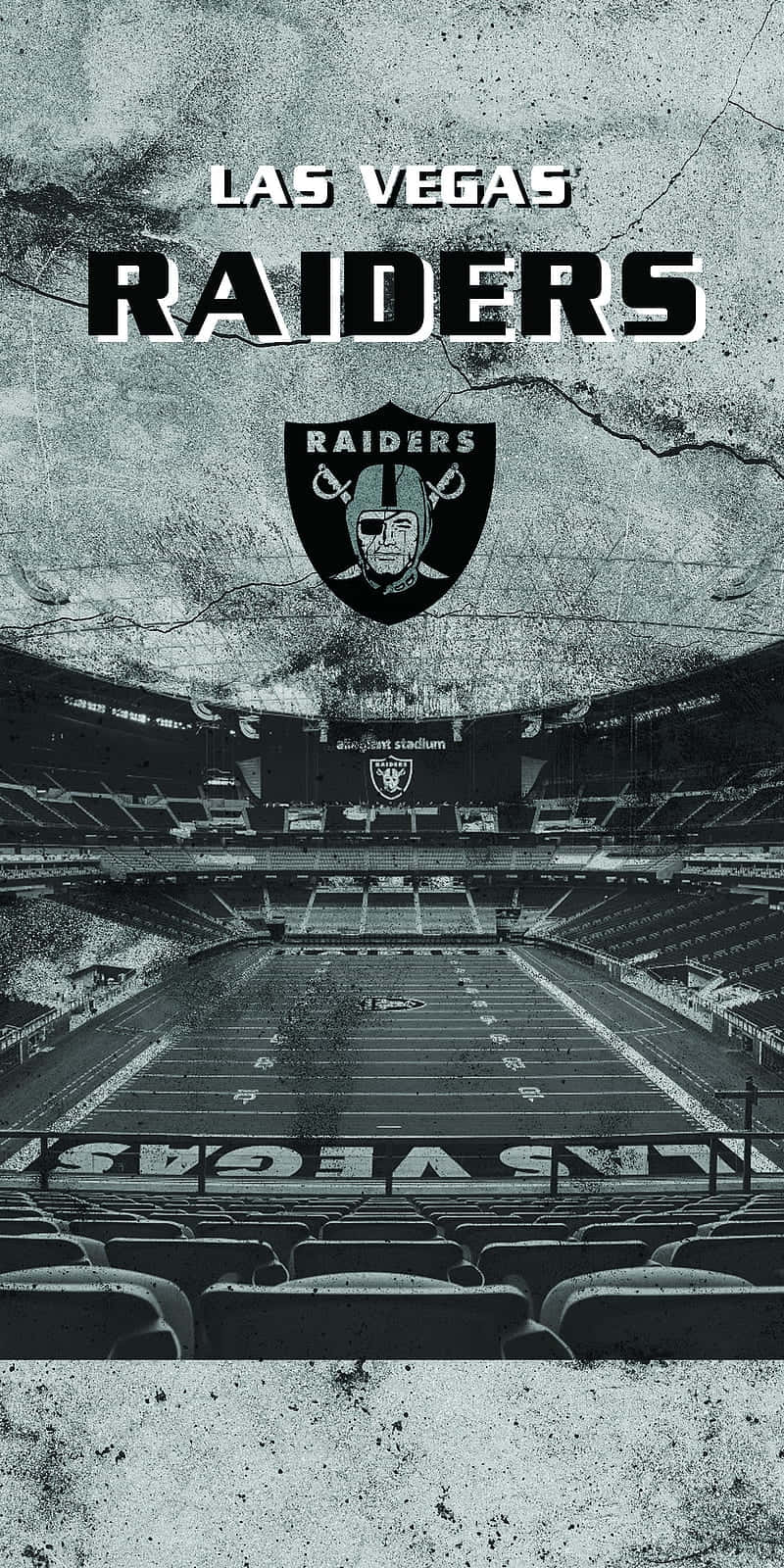 Las Vegas Raiders, stadium, monochrome, HD Phone Wallpaper