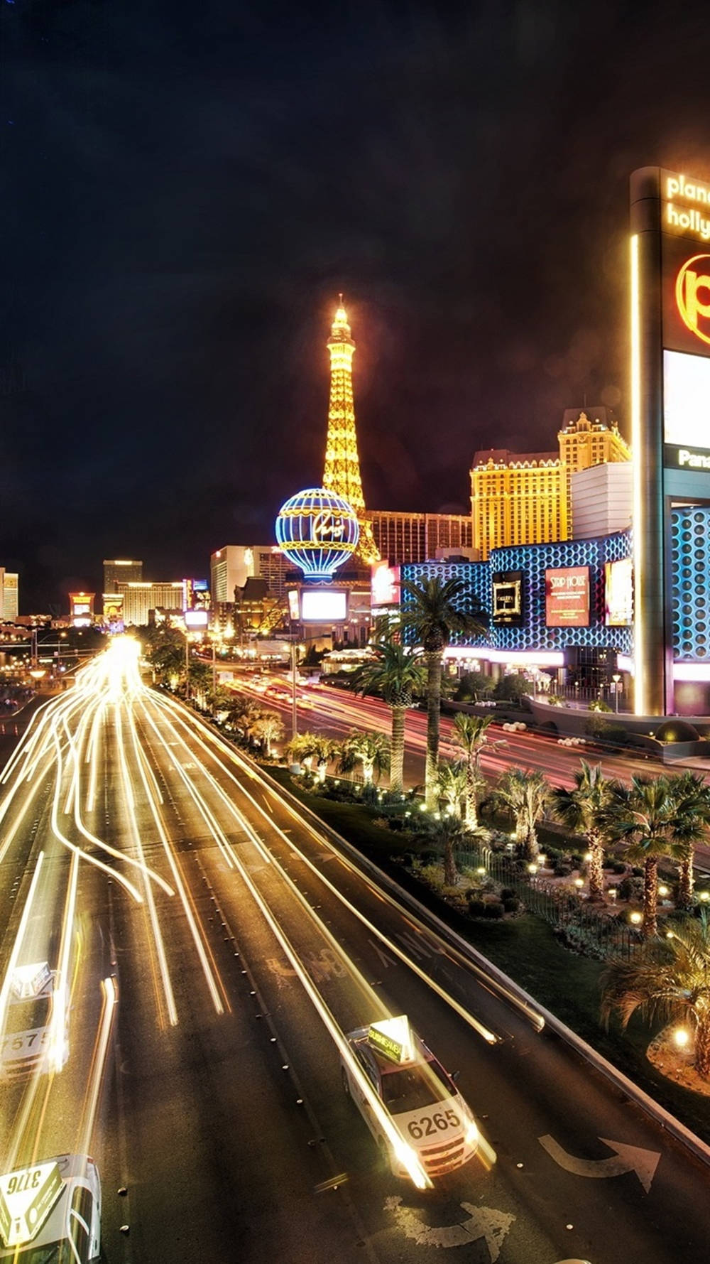 Las Vegas, iPhone, road lights, HD Phone Wallpaper