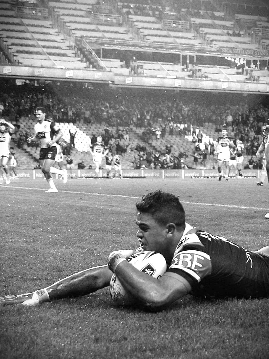 Latrell Mitchell, rugby league player, try, HD Phone Wallpaper