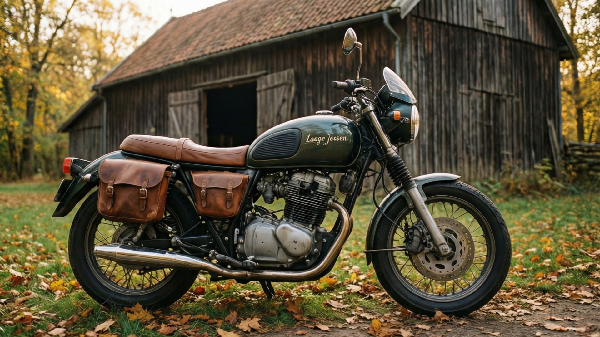 Lauge Jensen, vintage, motorcycle, Full HD Desktop Wallpaper