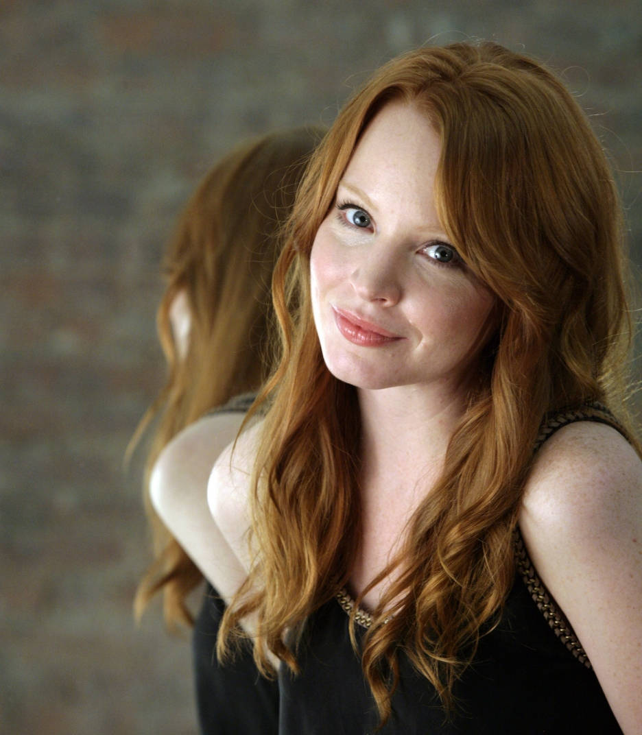 Lauren Ambrose, red haired actress, long red hair, SD Phone Wallpaper