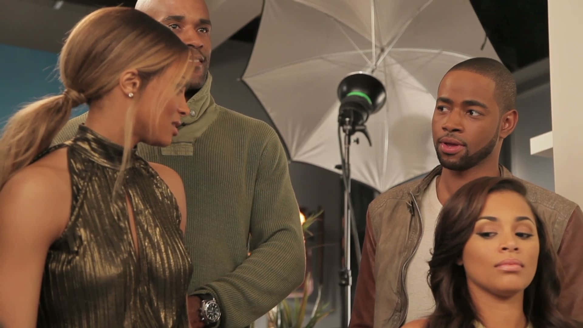 Lauren London, studio setting, lighting equipment, Full HD Desktop Wallpaper