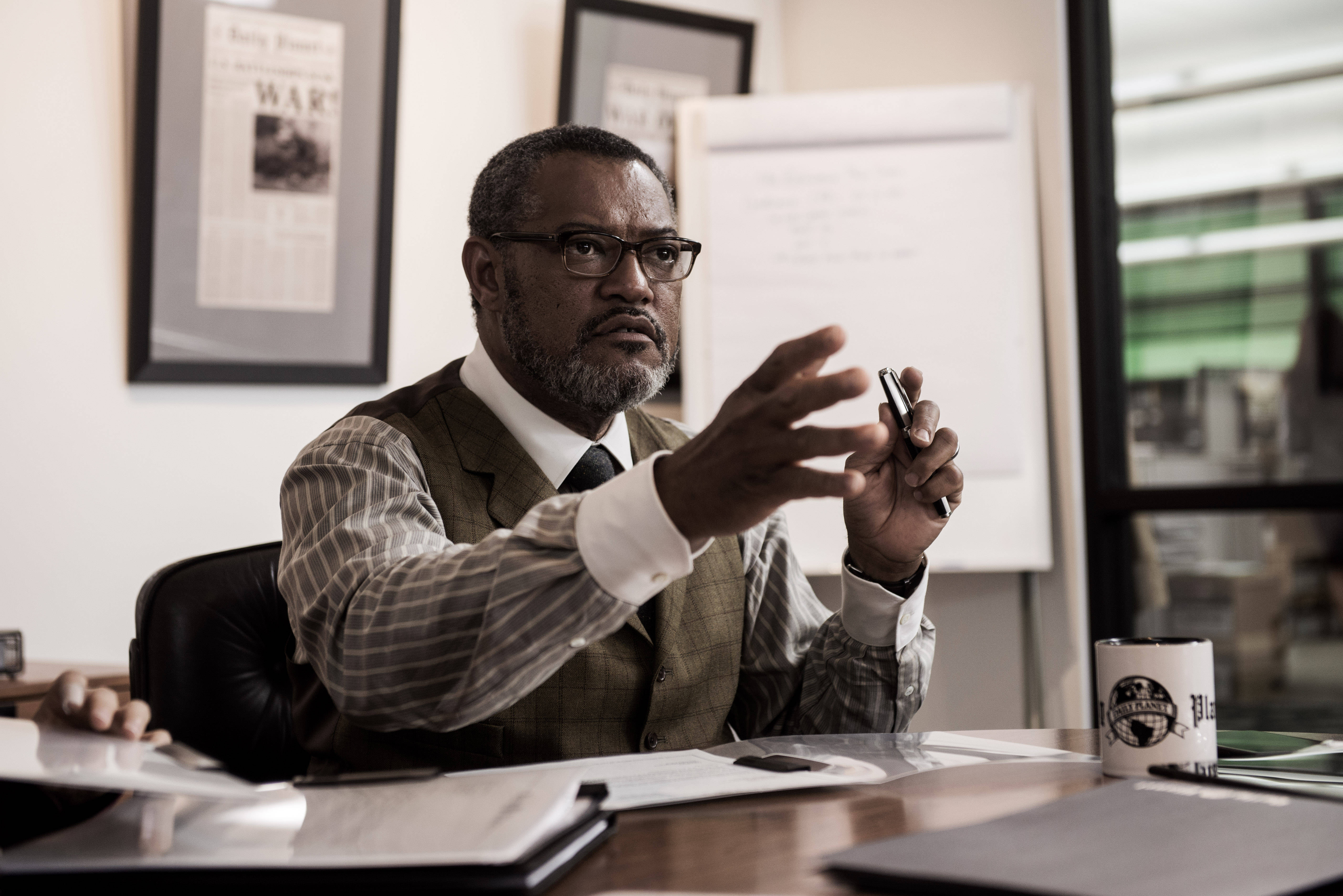 Laurence Fishburne, American actor, vest, 5K Desktop Wallpaper