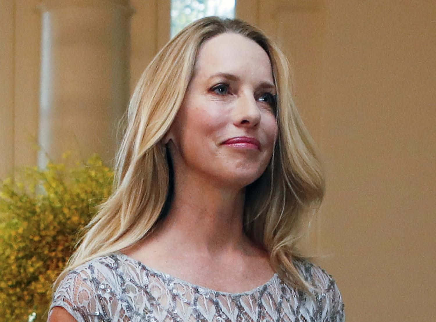 Laurene Powell Jobs, long blonde hair, silver lace top, HD Desktop Wallpaper