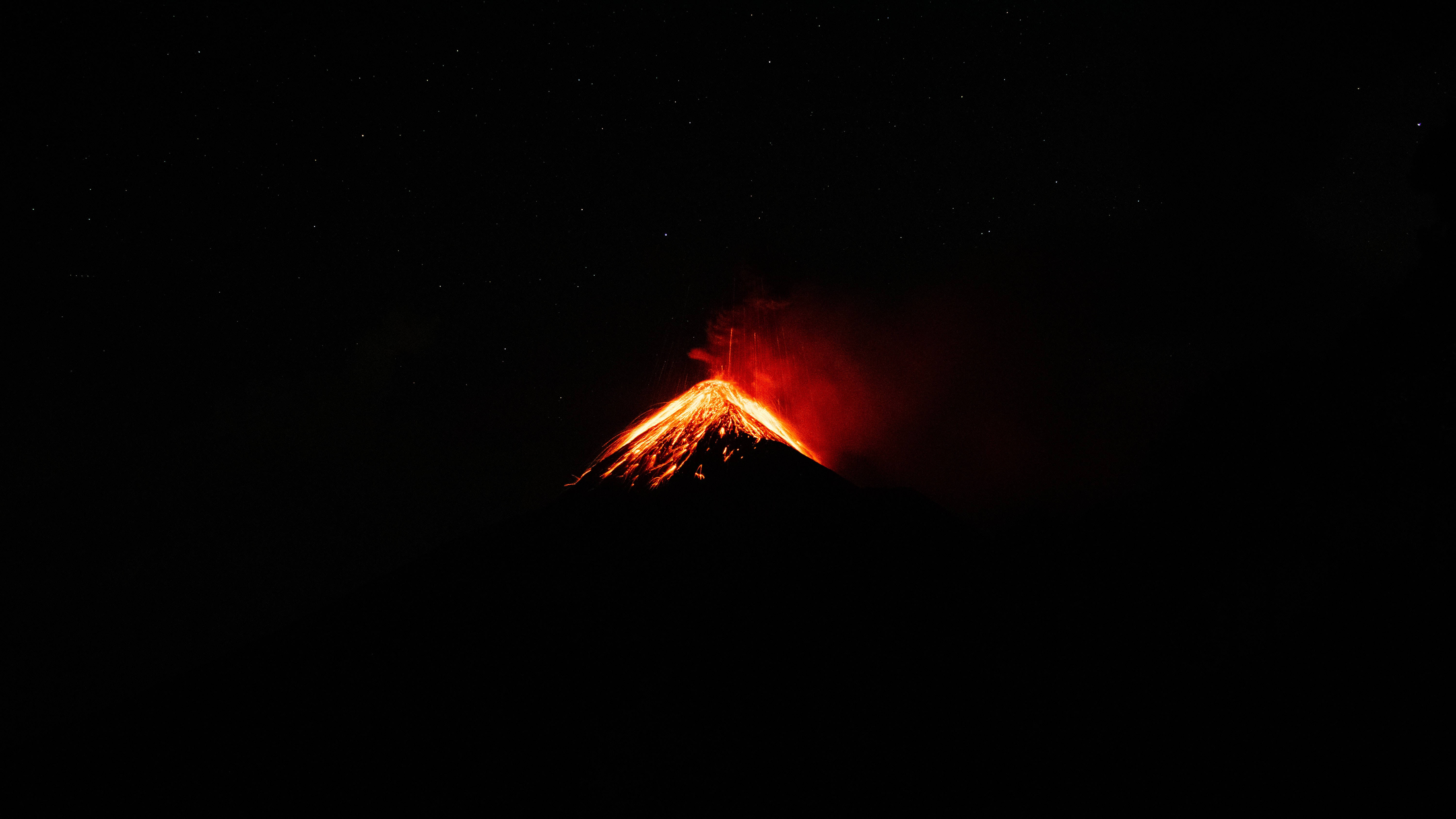 4K, lava, volcanic mountain, 5K Desktop Wallpaper