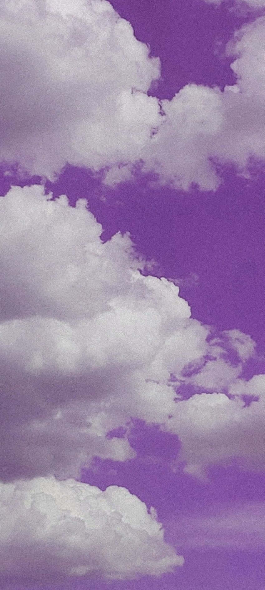 Lavender Sky Clouds Aesthetic, purple sky, soft white clouds, HD Phone Wallpaper
