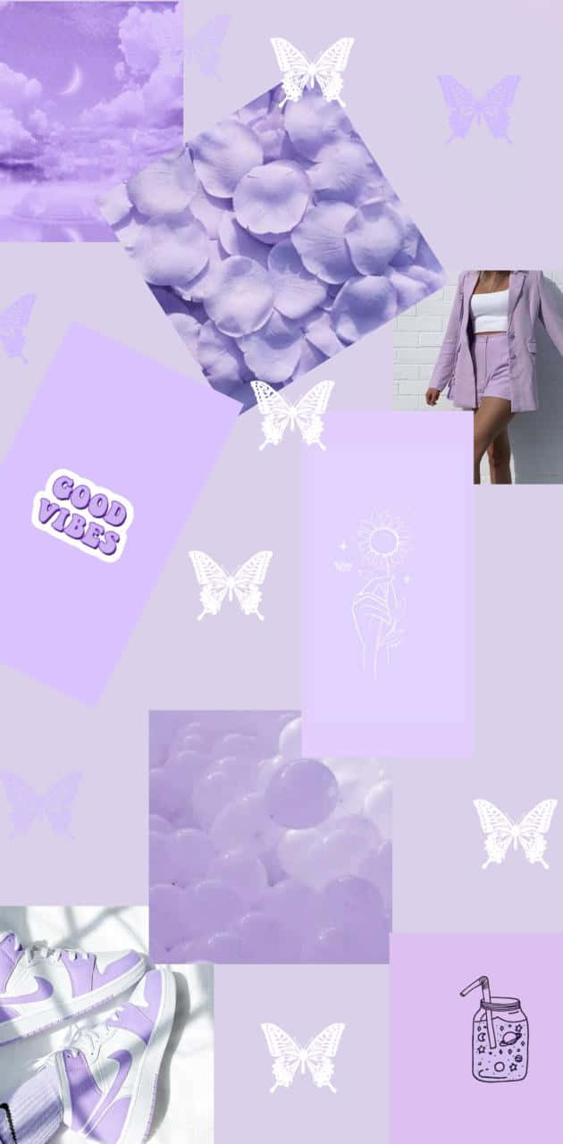 Butterfly Purple Collage, lavender collage, butterflies, HD Phone Wallpaper