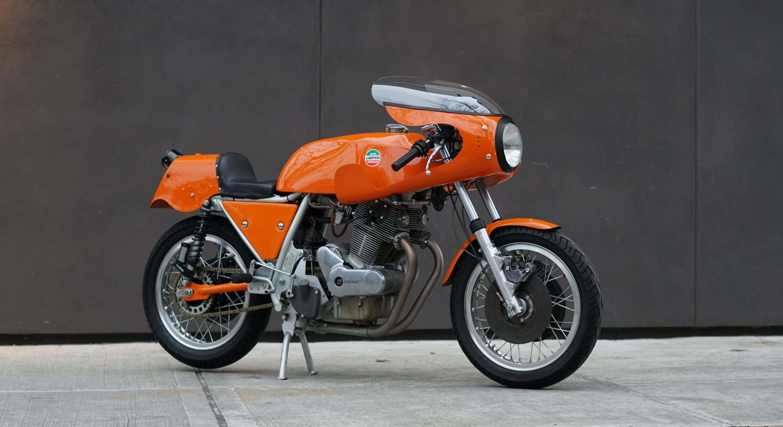 orange, Laverda, vintage motorcycle, 2K Desktop Wallpaper
