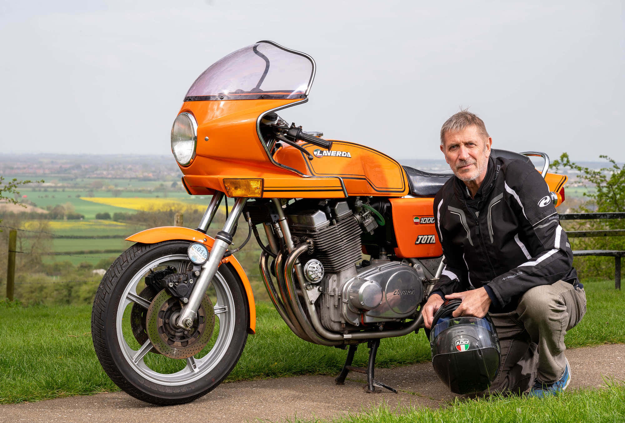 Laverda, vintage motorcycle, vibrant orange, Full HD Desktop Wallpaper
