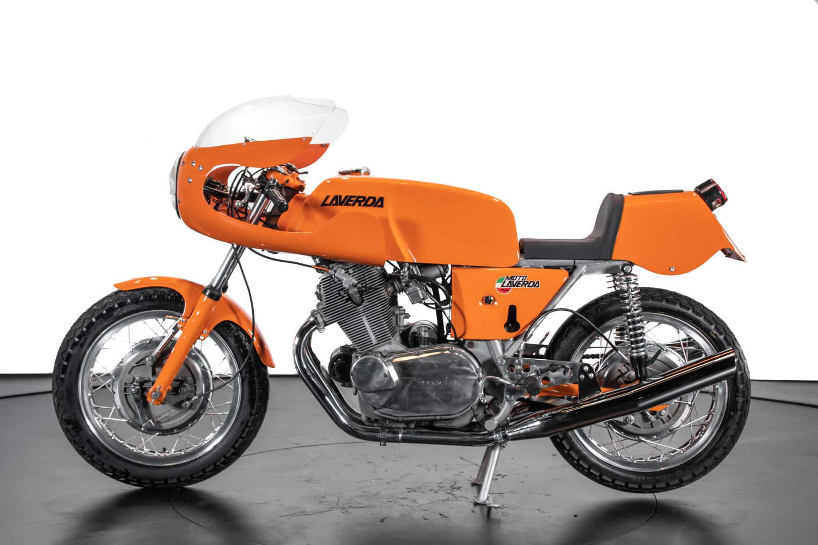 Laverda, vintage orange, exposed engine, HD Desktop Wallpaper