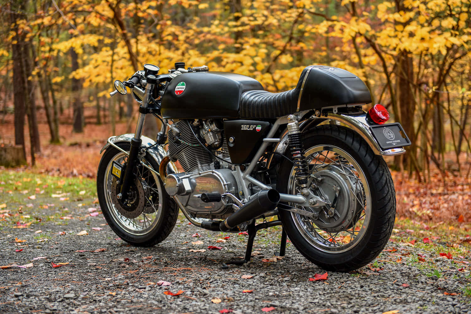 Laverda, vintage motorcycle, black, HD Desktop Wallpaper