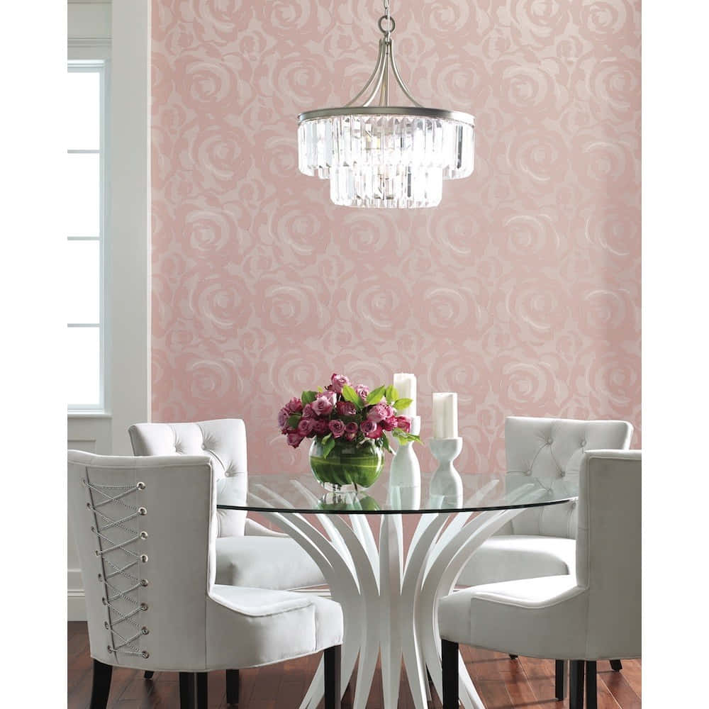 Lavish Furniture Set, white tufted chairs, glass table, SD Desktop Wallpaper