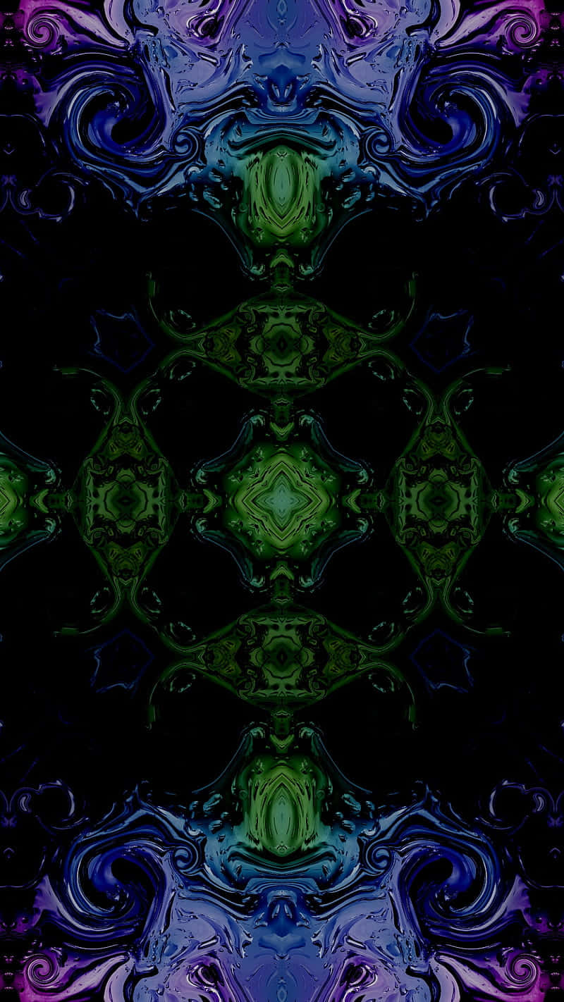 Lavish, mandala pattern, deep green, HD Phone Wallpaper