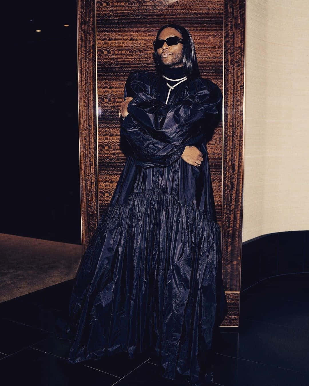 Law Roach, navy gown, sunglasses, HD Phone Wallpaper