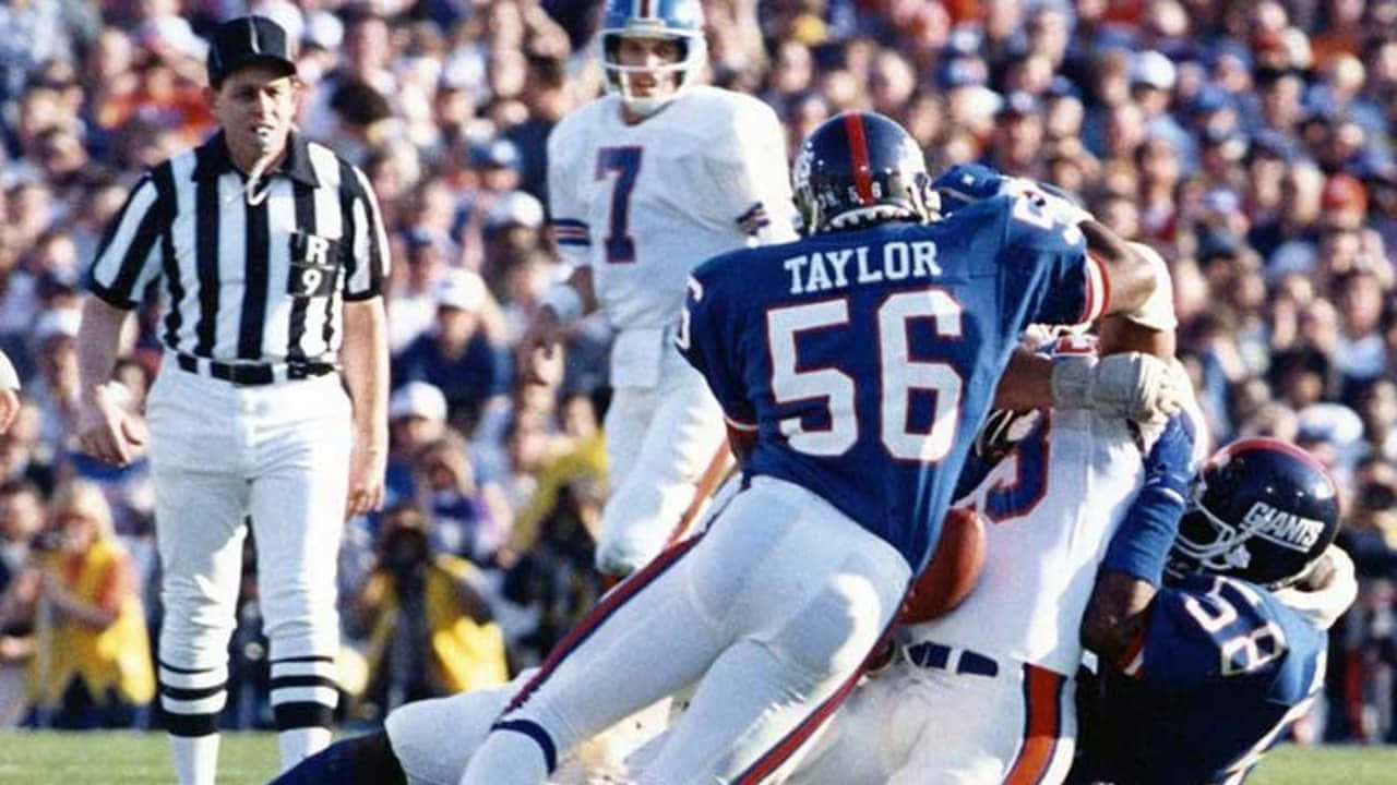 Lawrence Taylor, blue jersey, number 56, HD Desktop Wallpaper