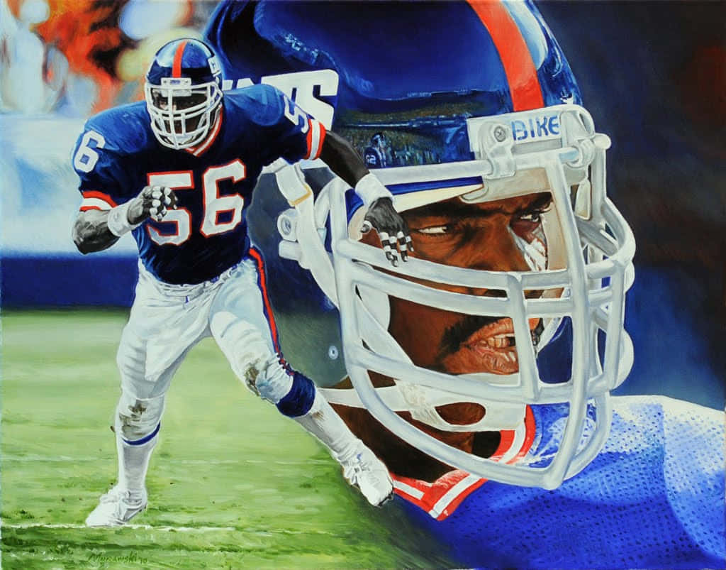 Lawrence Taylor, blue jersey, number 56, SD Desktop Wallpaper