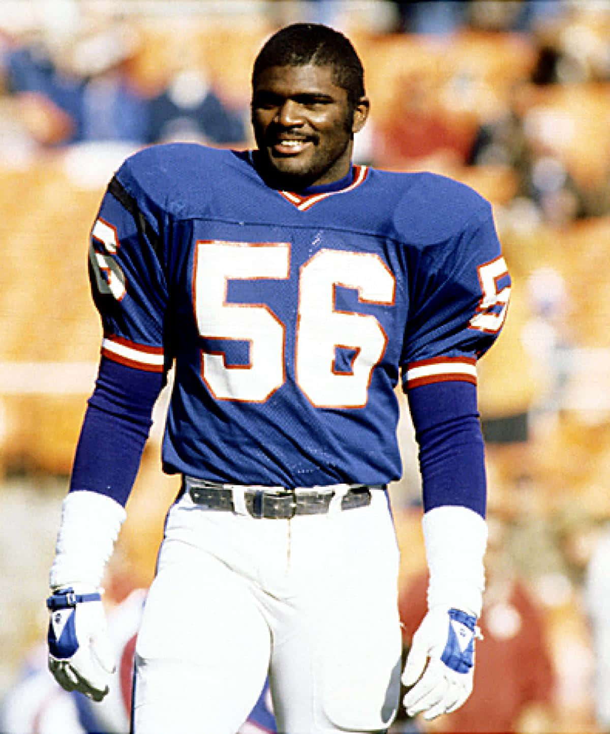 Lawrence Taylor, number 56, blue jersey, HD Phone Wallpaper
