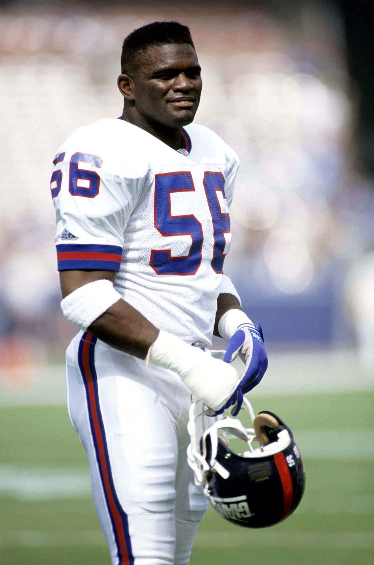 Lawrence Taylor, number 56, white jersey, Full HD Phone Wallpaper